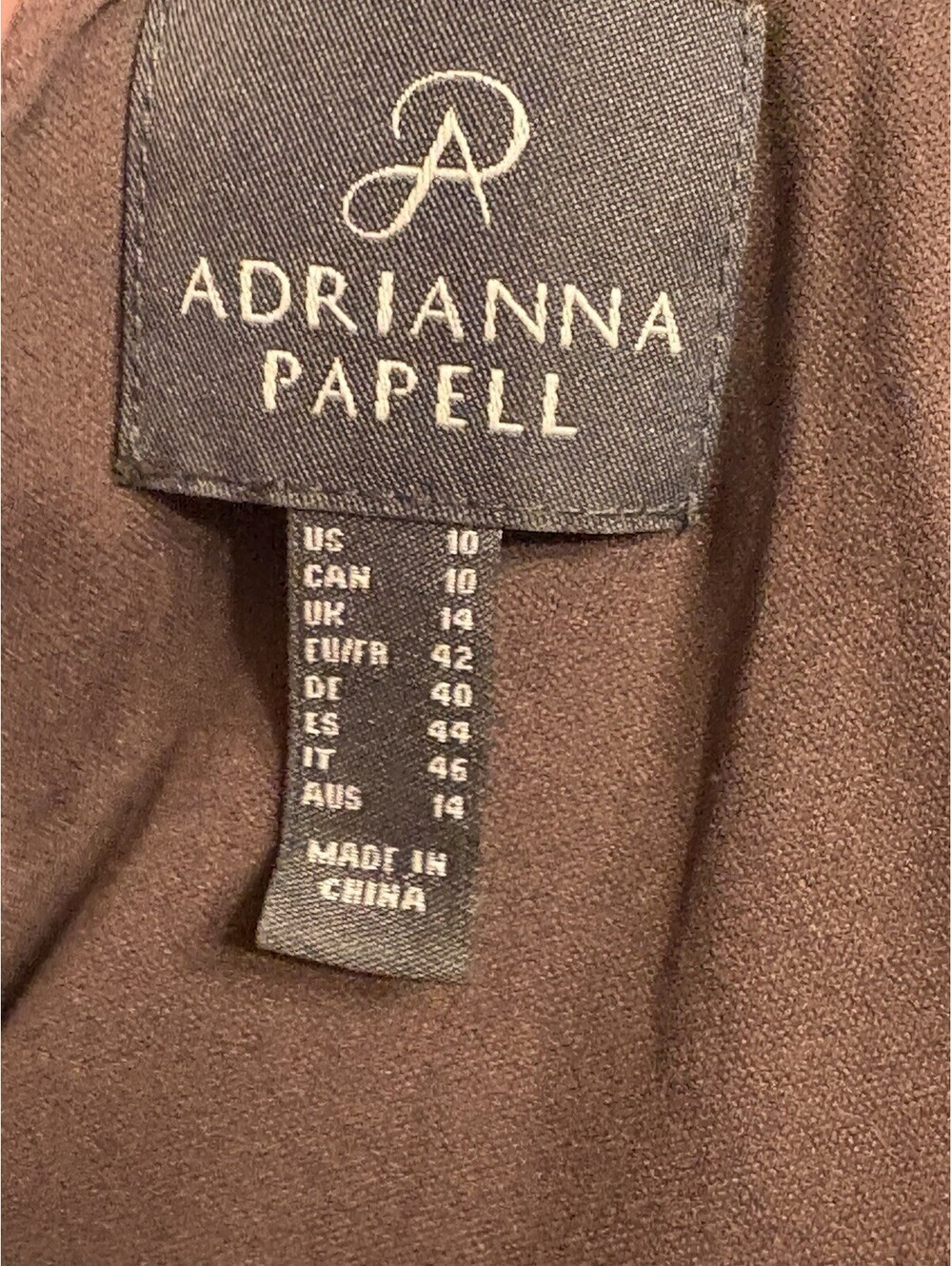 Adrianna Papell Brown High-Neck Ruffle Gown - Picture 9 of 10